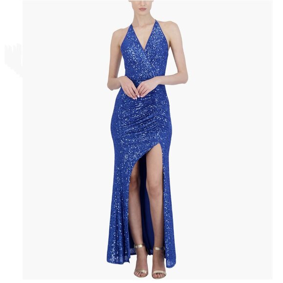 BCBGMAXAZRIA Evening Gown Halter Sz Med NWT - Picture 4 of 15